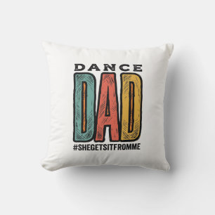 Tanz-Vater Vintage-Typografie-Shirt-Design_1 Kissen
