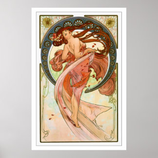 Tanz - Vintages Jugendstil von Alphonse Mucha Poster