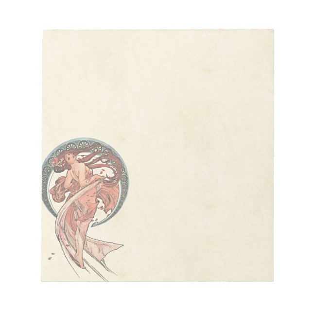 Tanz von Alfons Mucha 1898 Notizblock (Vorderseite)