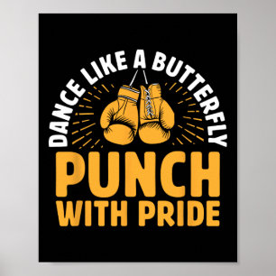 Tanz wie ein Schmetterlingstich mit Stolz-Boxer-Sp Poster