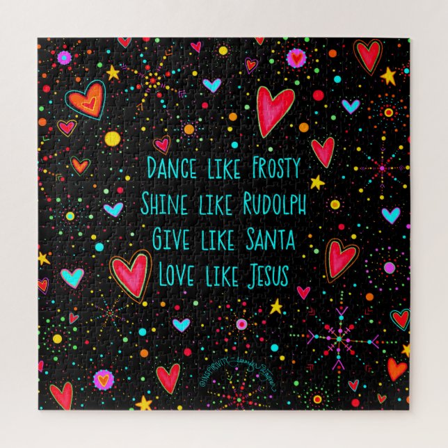 Tanz wie Frosty Modern Christmas Inspirierend Puzzle (Vertikal)