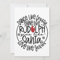 Tanz wie Frosty Shine wie Rudolph Weihnachten