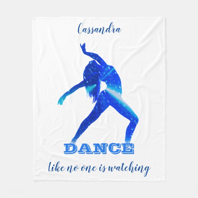 Tanz Wie niemand sieht Abstrakt Fleecedecke (Vorderseite)