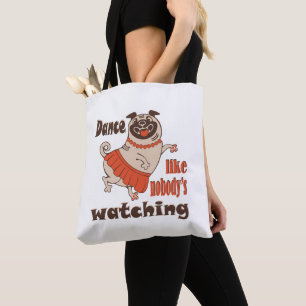 Tanz wie niemand sieht gürteligen Mops Hund zu