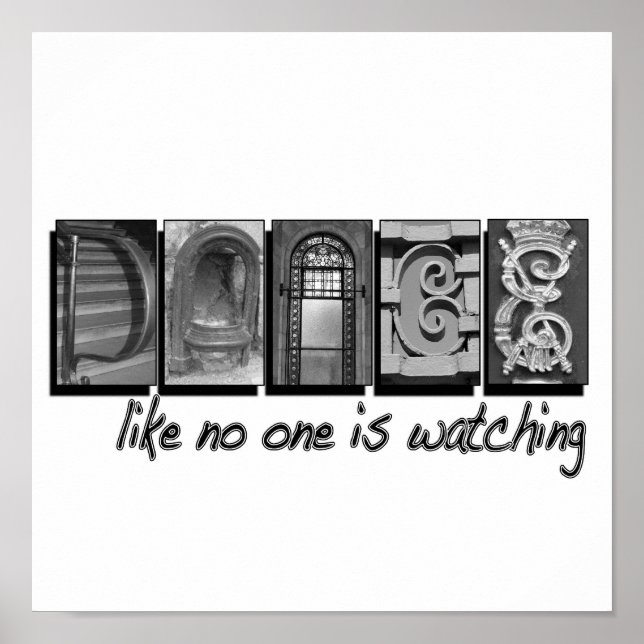 Tanz wie niemand sieht, Letter PIcture Poster (Vorne)