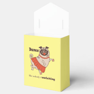 Tanz wie niemand sieht Mops Girl zu Geschenkschachtel