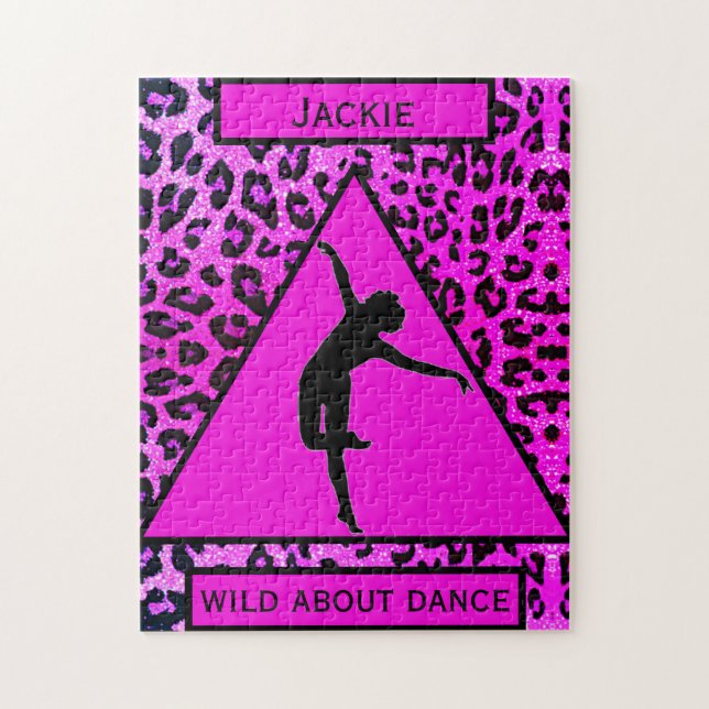 Tanz - Wild About Dance Pink Leopard Puzzle (Vertikal)