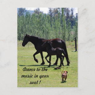Tanz zu Musik in deinem Soul Postkarte