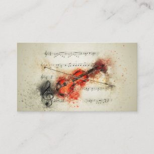 Tanz zur Music Business Card Visitenkarte