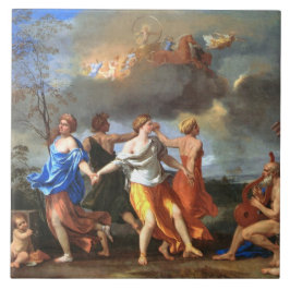 Tanz zur Musik der Zeit (von Nicholas Poussin) Fliese