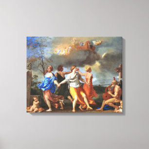Tanz zur Musik der Zeit (von Nicholas Poussin) Leinwanddruck