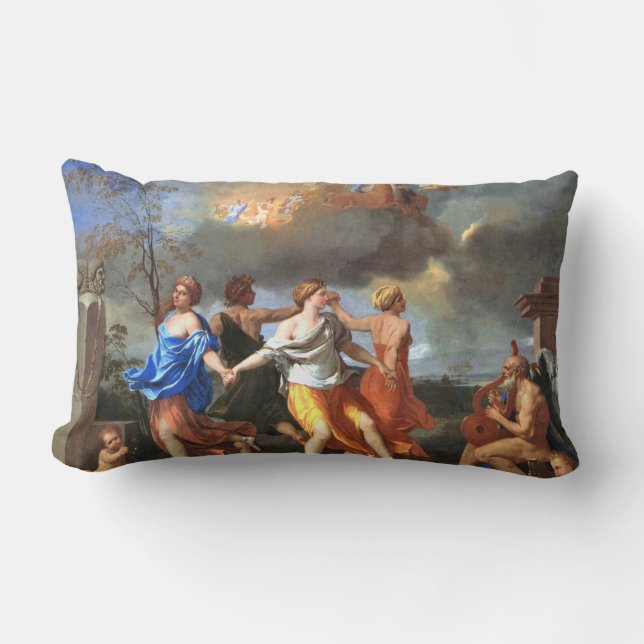 Tanz zur Musik der Zeit (von Nicholas Poussin) Lendenkissen (Vorderseite)