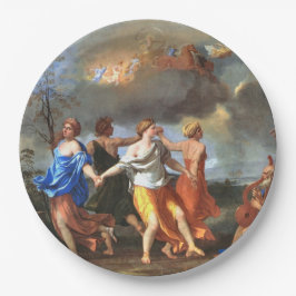 Tanz zur Musik der Zeit (von Nicholas Poussin) Pappteller