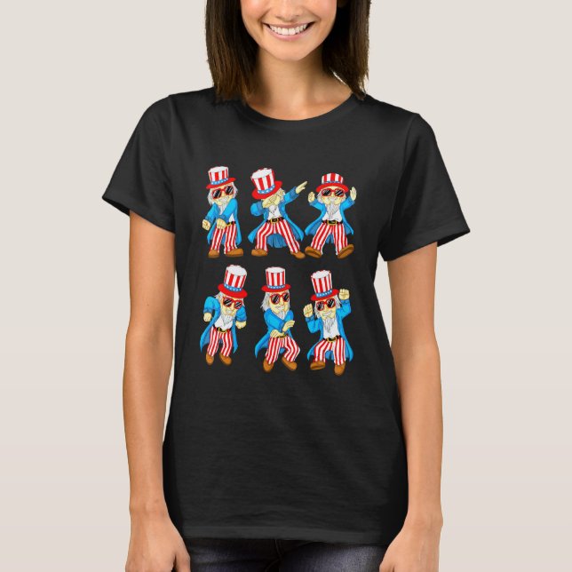 Tanzabend Uncle Sam 4. Juli T-Shirt (Vorderseite)