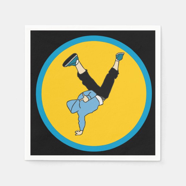 Tanzanfang zwischen thematisch ausgerichteter Gebu Serviette (Vorderseite)