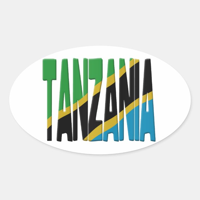 Tanzania flag ovaler aufkleber (Vorderseite)