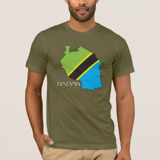 Tanzania Flagge-Karte Shirt