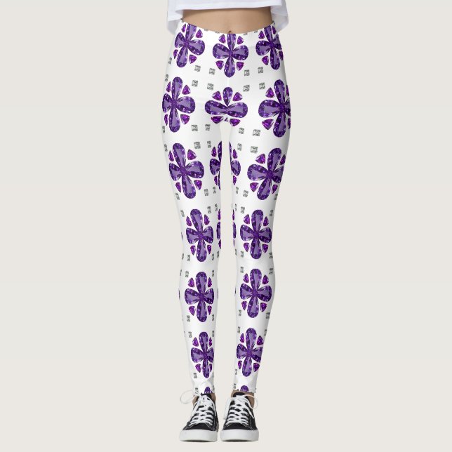 Tanzanit 4-Leaf Leggings (Vorderseite)