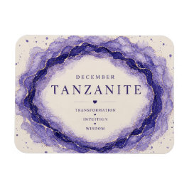 Tanzanit Dezember Geburtsstein Flexi Magnet