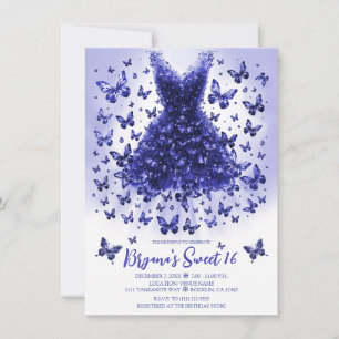 Tanzanit Schmetterling Kleid Dezember Geburtsstein Einladung