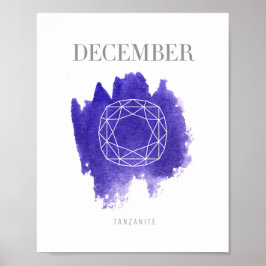Tanzanite Birthstone Dezember Poster