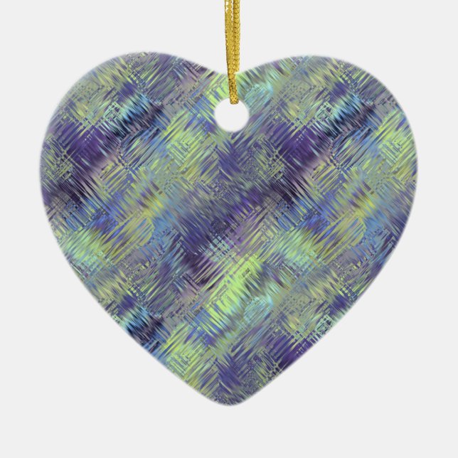 Tanzanite Blue Liquid Pattern Keramikornament (Vorne)