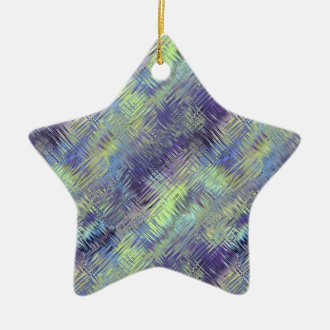 Tanzanite Blue Liquid Pattern Keramikornament (Vorne)