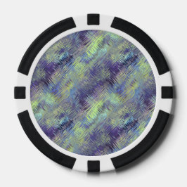 Tanzanite Blue Liquid Pattern Pokerchips