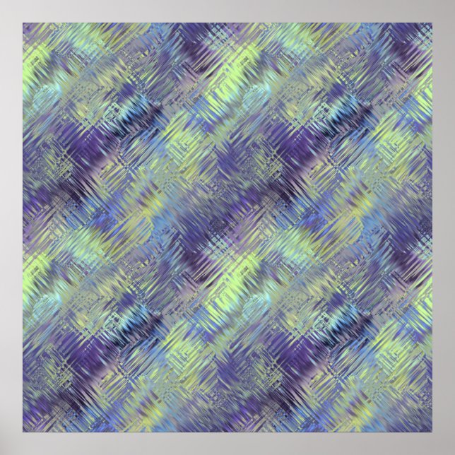 Tanzanite Blue Liquid Pattern Poster (Vorne)