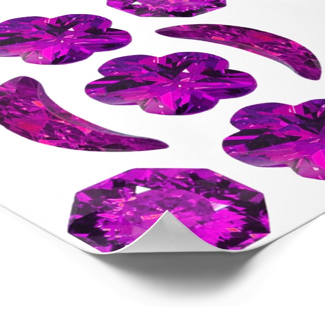 Tanzanite Gemstone Lila Poster (Ecke)