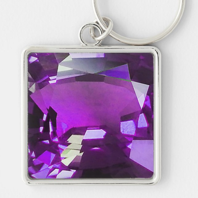 Tanzanite Gemstone Lila Schlüsselanhänger (Vorne)