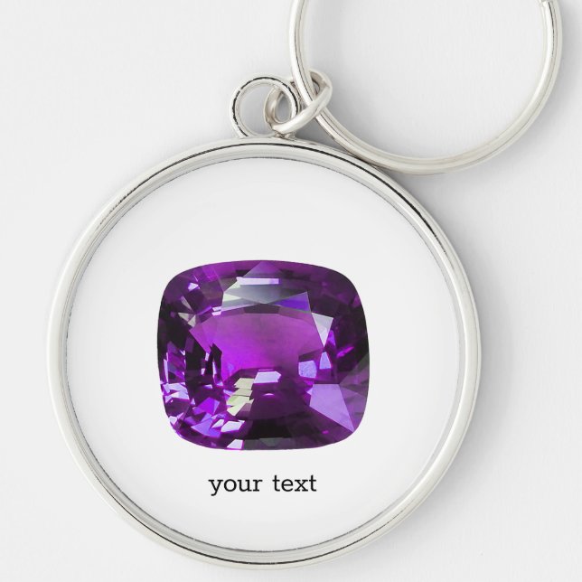 Tanzanite Gemstone Lila Schlüsselanhänger (Vorne)