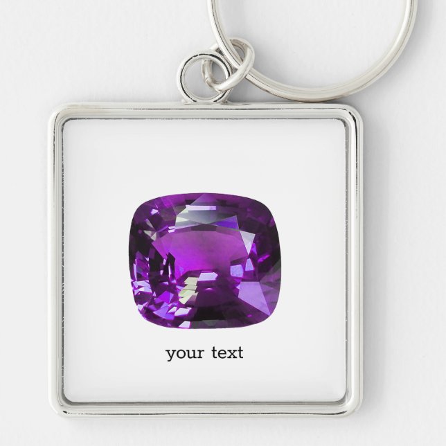 Tanzanite Gemstone Lila Schlüsselanhänger (Vorne)
