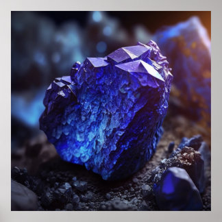 Tanzanite Ore Macro Poster - Metamorph