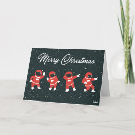 Tanzastronaut Santa Claus Karte