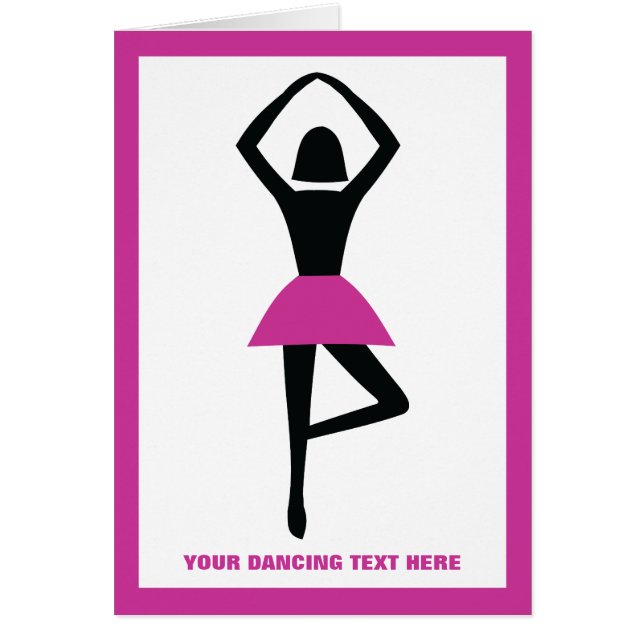 Tanzballerina, schwarz, heißrosa, Brauch (Vorne)