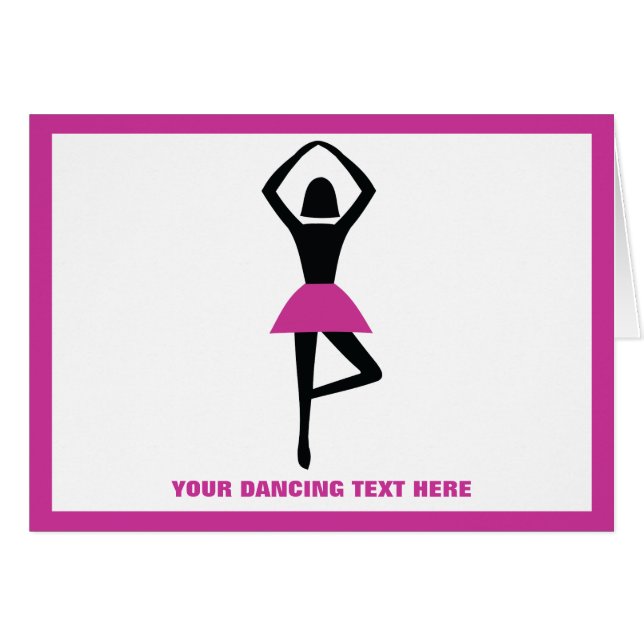 Tanzballerina, schwarz, heißrosa, Brauch (Vorderseite (Horizontal))