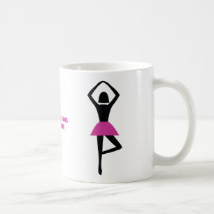 Tanzballerina, schwarz, heißrosa, Brauch Tasse