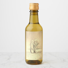 Tanzballschuhe Sepia Vintag Look Ballerina Weinetikett