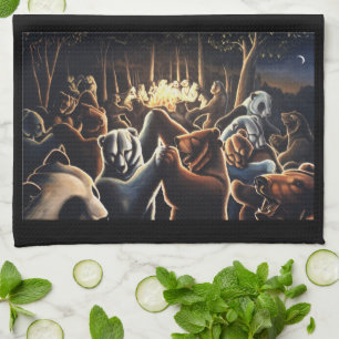 Tanzbären Handtuch Party Tiere Tee Handtuch