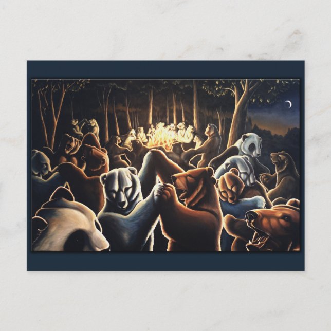 Tanzbären Postkarte Feier Postkarten (Vorderseite)