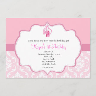 TanzDamast und Perle Einladung