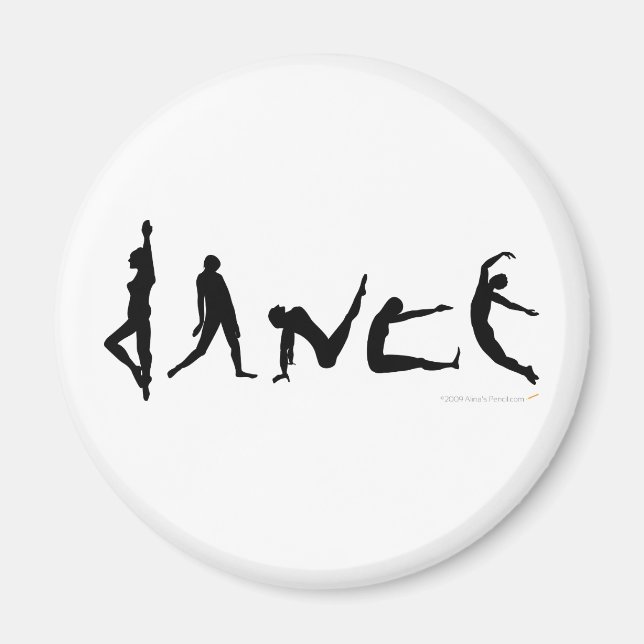 Tanzdesign-Silhouette Magnet (Vorne)