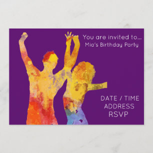 Tanzdisko Geburtstagsparty Einladung