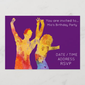 Tanzdisko Geburtstagsparty Einladung