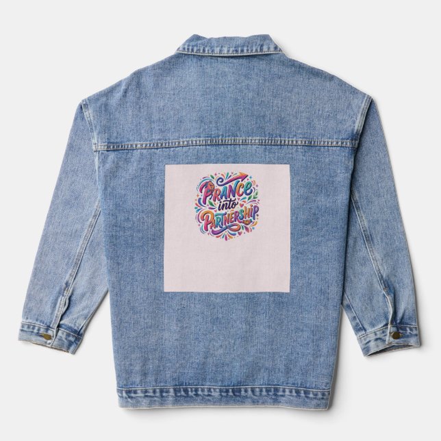 Tanze in die Partnerschaft Jeansjacke (Rückseite)
