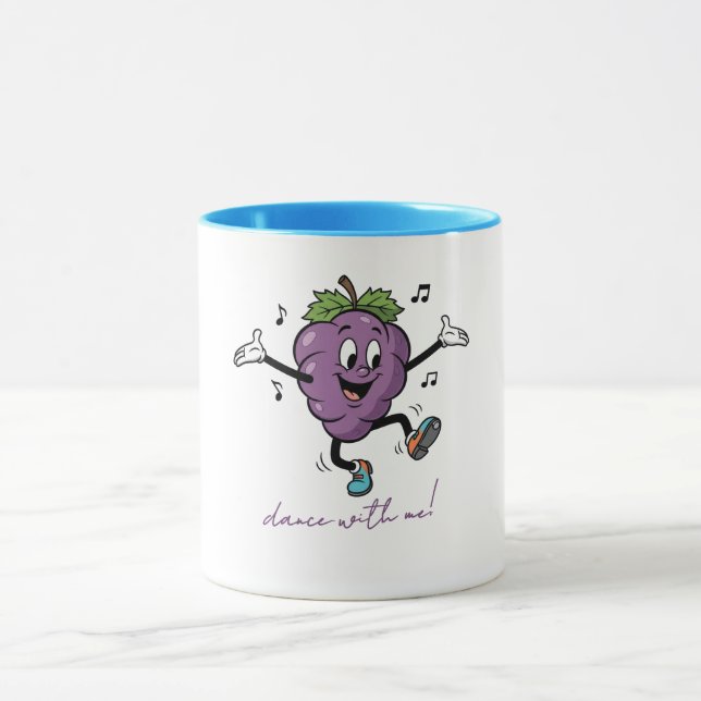 Tanze mit mir Glückliche Traube Tasse (Zentrum)