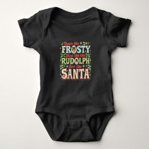 Tanze wie Frosty, strahle wie Rudolph, Liebe Baby Strampler