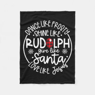 Tanze wie Frosty, strahle wie Rudolph, liebe wie J Fleecedecke