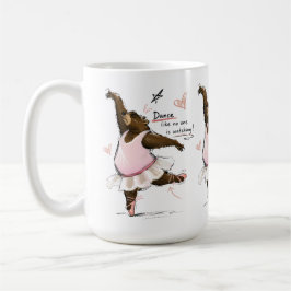 Tanze wie niemand zuschaut Lustiger Ballettbär Kaffeetasse
